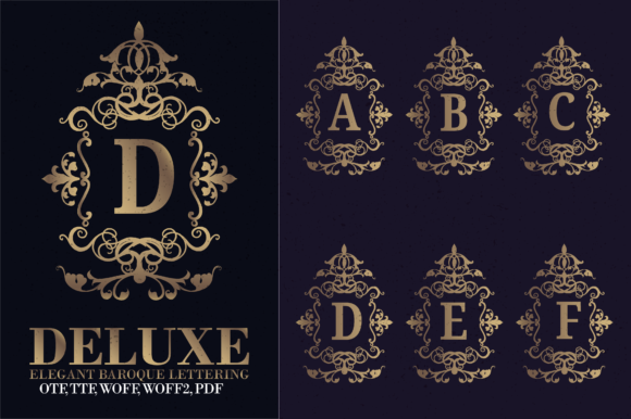 Baroque Lettering Font for Elegant Web Design