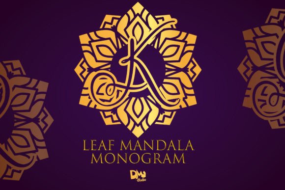 Leaf Mandala Monogram Font for Makers