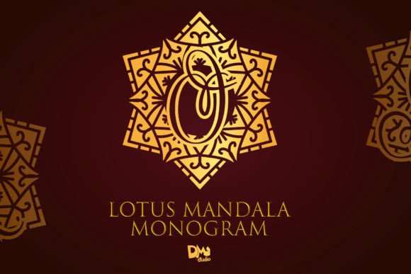 Lotus Mandala Monogram: A Decorative Font for Editorial Calm