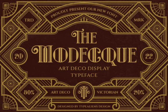 Modecque Font: Victorian Art Deco for Crafters