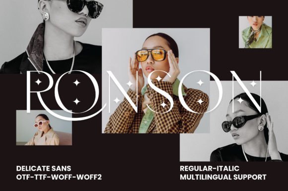 Ronson: A Chic Sans Serif Typeface for Editorial Design