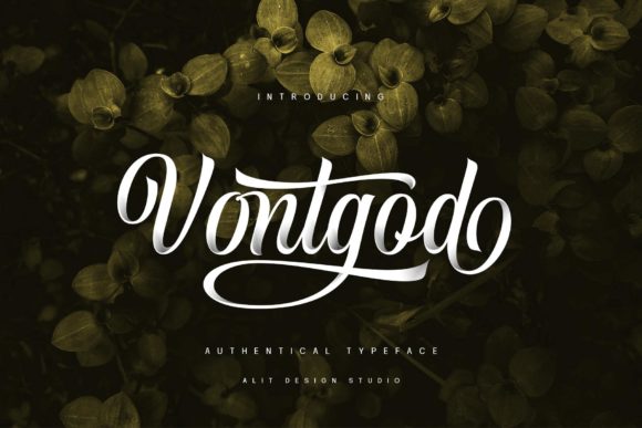 Vontgod Typeface: Elegant Script for Crafters